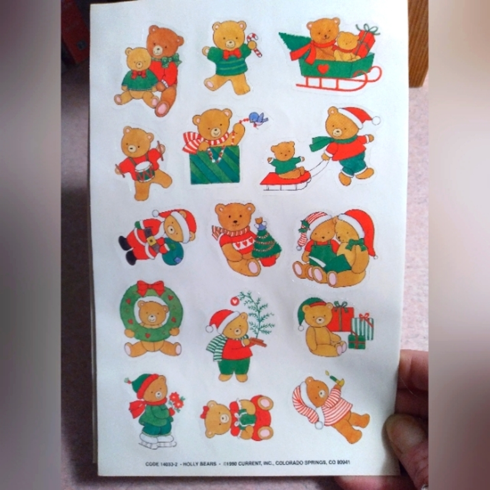 Vintage current Xmas stickers